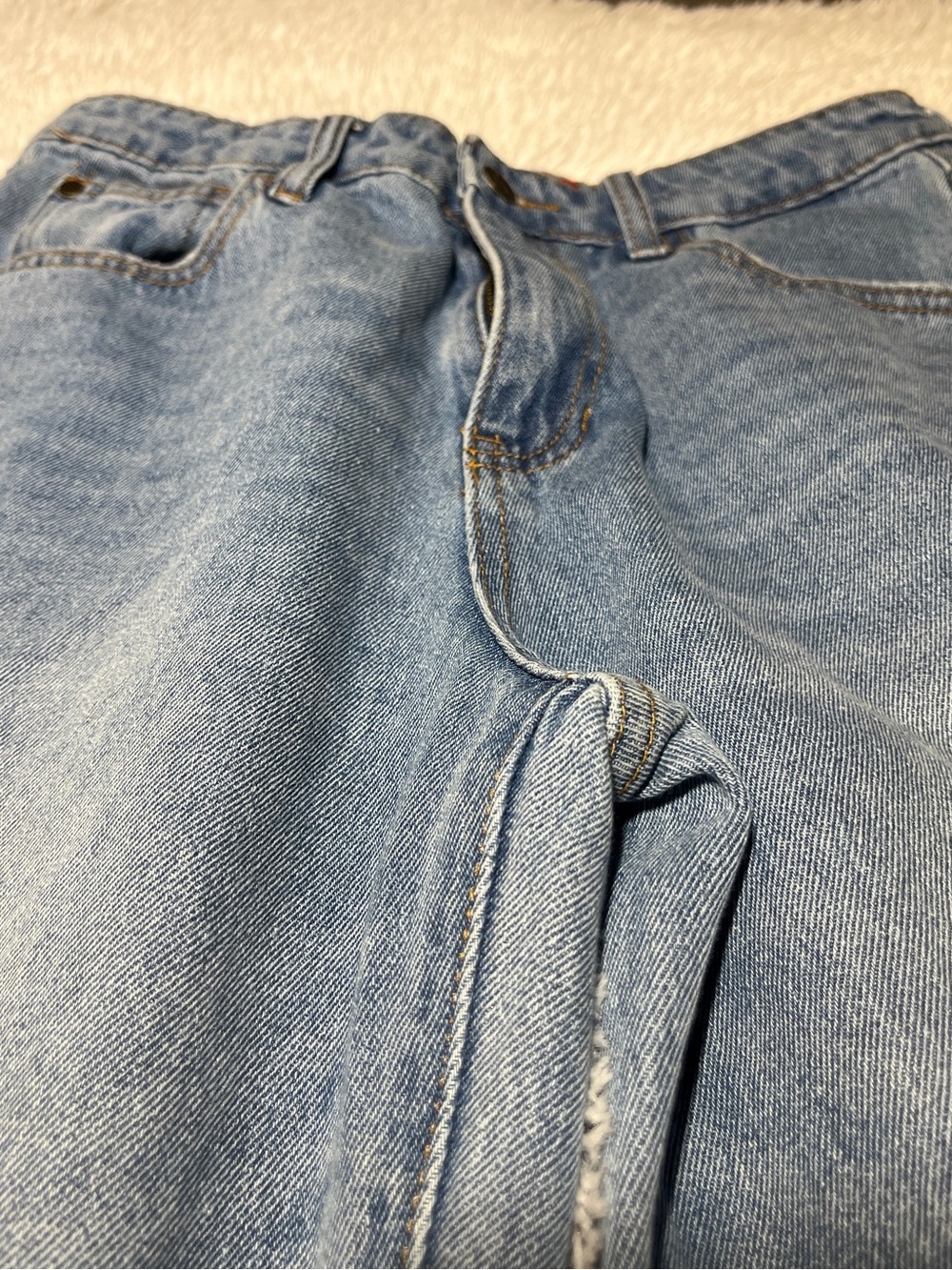 GUESS Los Angeles Wide Leg Distressed Jeans Light Wash 29x32 - Picture 7 of 9